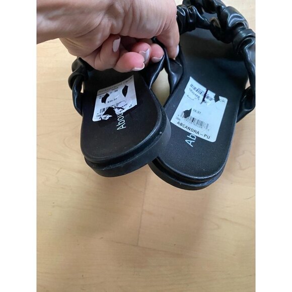 Abound BNWT "Candra" black flat sandal slide NEW - Picture 5 of 5